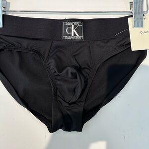 Calvin Klein | Brushed Microfiber Stretch Hip brief in black new silky smooth